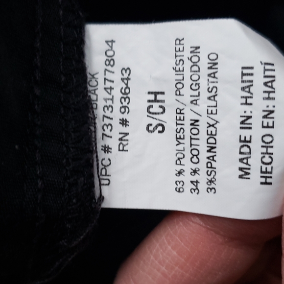 Scrubstar Premium Short Sleeve Black V-Neck Medical Scrub Top Unisex Size Small - Picture 8 of 9